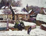unknow artist Wet Snow, Auvergne oil painting on canvas